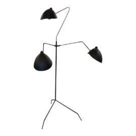 Design Within Reach Serge Mouille 3 Arm Black Floor Lamp. Original Price: $8,995