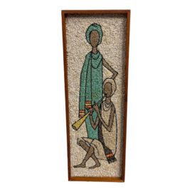 Mid Century Modern Middle Eastern Gravel Artwork