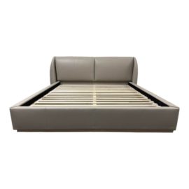 NEW Eastern King Custom Design Tuscan Leather Bed Frame. Original Price: $5,675