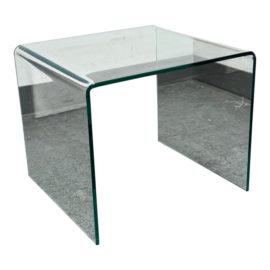 Scandinavian Design Reese Tempered Glass Side Table. Original Price: $380