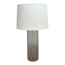 Restoration Hardware Cylindrical Textured Glass Table Lamp