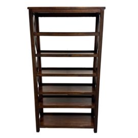 Dark Walnut Six Tier Bookshelf. Original Price: $500
