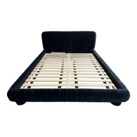 Queen Size Jannis Ellenberger for CB2 Cantara Upholstered Bed Frame. Original Price: $1,800