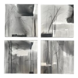 Isabel Wyatt "Moonbeams" Original Acrylic Paintings, Set of 4