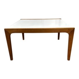 Mid 20th Century Teak Wood + Melamine Coffee Table