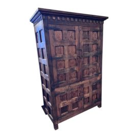 Spanish Medieval Style French Press Linen Armoire