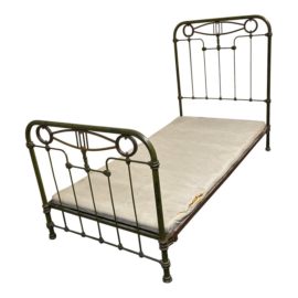 Twin Size Antique Russian Iron Bed Frame,