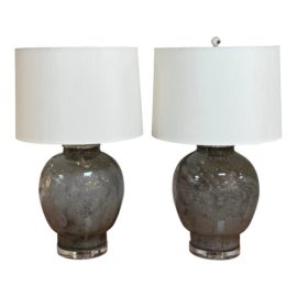 Made Goods Gusto Hand Blown Table Lamps, a Pair