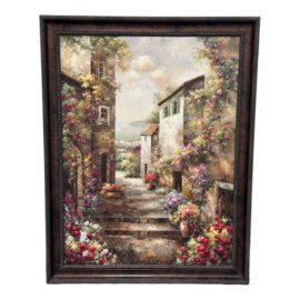 Coastal Village of the Mediterranean Original Artwork, Signed