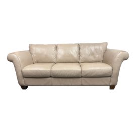 Italsofa Cream Leather Sofa