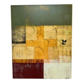 Circa 1998 Robert Kelly Mixed Media Canvas "Voices in Garden Xl". Original Price: $6,500