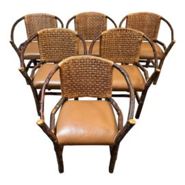 Flat Rock Furniture Custom Hoop Dining Chairs, Set of Six. Original Price: $10,000