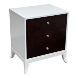 Century Furniture Tribeca White With Triple Drawer Night Stand. Original Price: $4,220