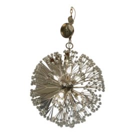 Tony Duquette Dandelion 24 Nickel Chandelier. Original Price: $8,165