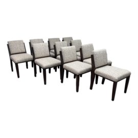 Cypress Furniture Custom Made Modern Dining Side Chairs, Set of Ten. Original Price: $8,450