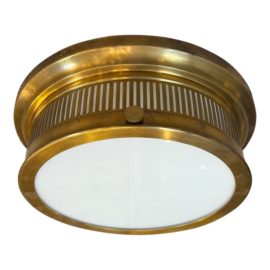 Chapman & Myers for Visual Comfort Alderly Brass Flush Mount. Original Price $800