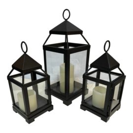 Anthem Outdoor Candle Lanterns, Set of 3