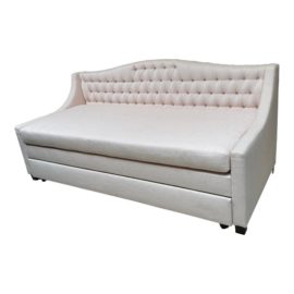 Lee Industries Blush Pink Trundle Sofa Bed. Original Price: $5,400