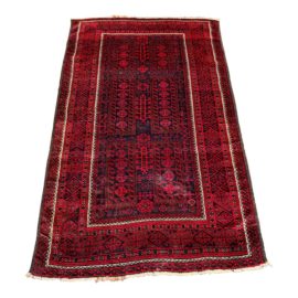 4ft X 6ft9in Vintage Afghan Area Rug