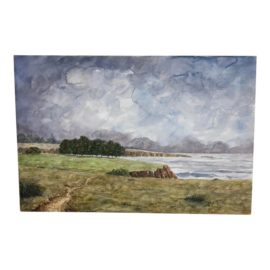John Muir Reid Original Coastal Watercolor. Original Price: $4,100