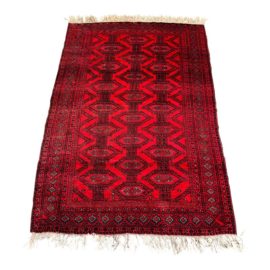 4ft6in X 7ft Vintage Afghani Wool Area Rug