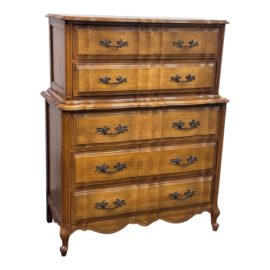 Vintage French Provincial Five Drawer Chiffonier