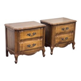 Vintage French Provincial Night Stands, a Pair