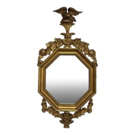 Antique Federal Style Eagle Cresting Mirror