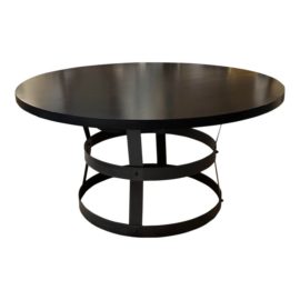 Cfc Custom Wood + Steel Basket Dining Table. Original Price: $3,195