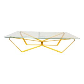 NEW Piero De Longhi for Bontempi Casa Loop Yellow Finish Coffee Table. Original Price: $1,100