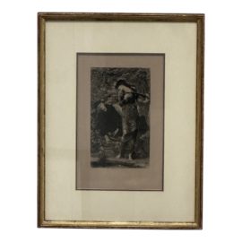 Edward Borne-James "The Beguiling of Merlin" Etching