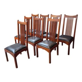 Stickley Furniture Cherry Dining Chairs, Set of Eight