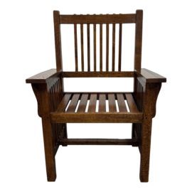 Arts & Crafts Tiger Oak Arm Chair