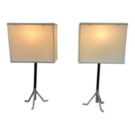 Robert Abbey Contemporary Table Lamps, a Pair
