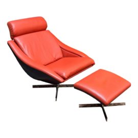 Roche Bobois Attributed Batea Lounger + Ottoman