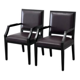 Christian Liaigre Louis XVI Armchairs, a Pair