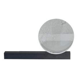Steuben Glass Sculpture by David Dowler "Day & Night"