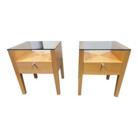 Early 21st Century Joy & Alan Ohashi for Conde House Custom Nightstands, a Pair