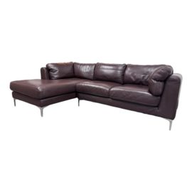 Design Within Reach Albert Brown Leather Sectional. Original Price: $6,000