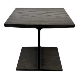 John Birch for Restoration Hardware I-Beam Wood Square Side Table. Original Price: $795