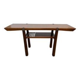 1960's Vintage Roche Bobois Japanese Inspired Console Table. Original Price: $5,350