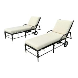 Murray's Iron Works Concord Sun Chaise, a Pair. Original Price: $14,310