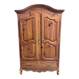 Vintage Pine Wood Armoire