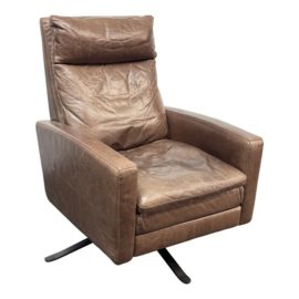 American Leather Air Comfort Portobello Brown Swivel Recliner for Sunrise Home. Original Price: $3,900