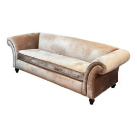 Vintage Rolled Arm Custom Upholstered Luxury Sofa