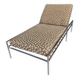 Vintage Metal Outdoor Chaise Lounge