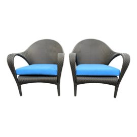 Dedon Outdoor Tango Arm Chairs, a Pair. Original Price: $4,162