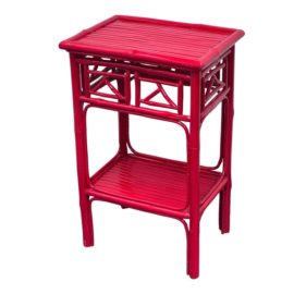 Vintage Indochine Red Lacquer Side/Accent Table