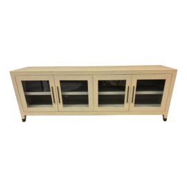 Restoration Hardware Modern Graydon Shagreen Four Door Credenza. Original Price: $2,000