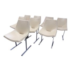 Mauro Lipparini for Saporiti Italia Slide Design Dining Chairs, a Set of 8